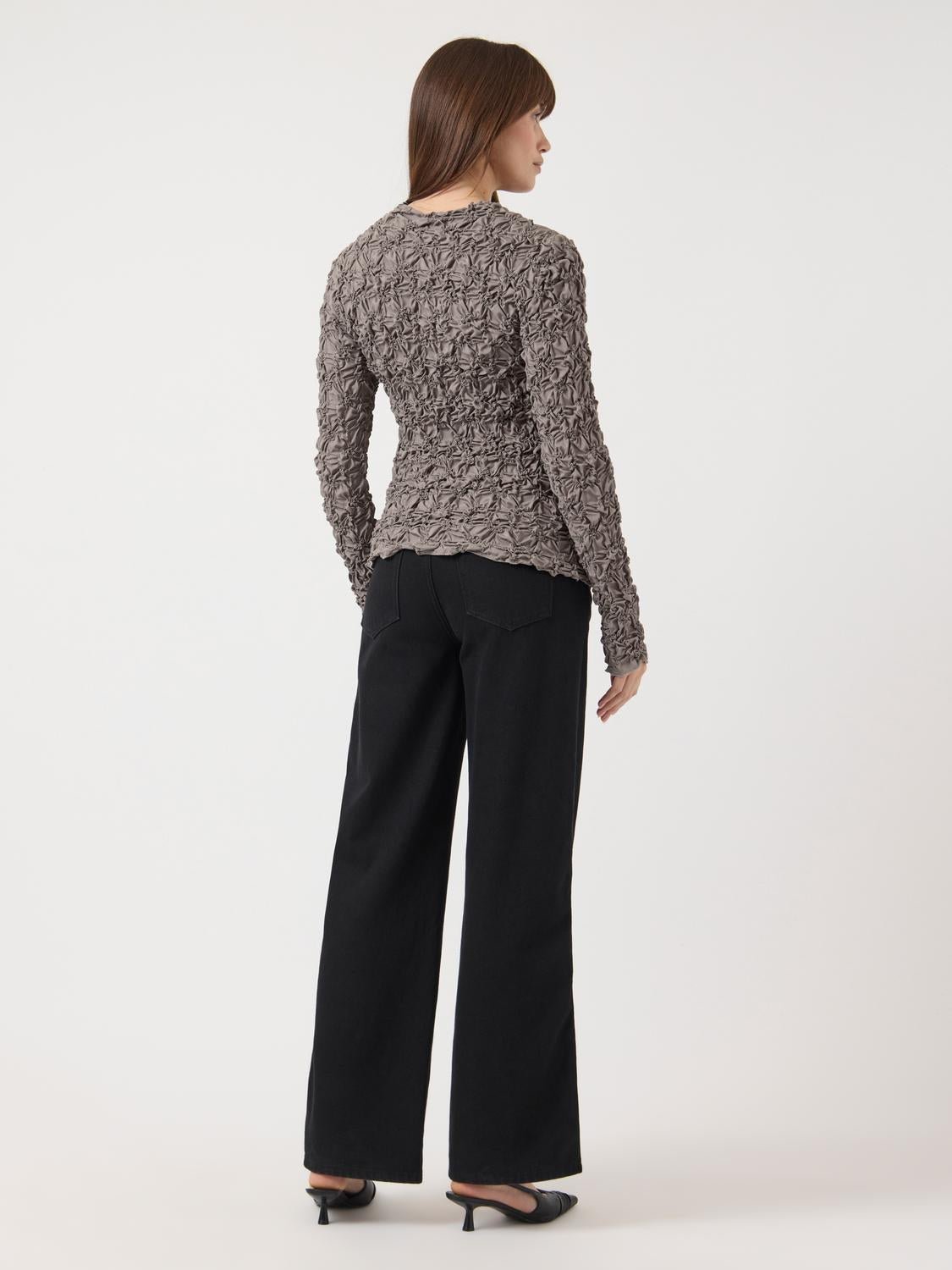 YASMERA Top - Taupe Gray - VERO MODA & VILA Bergvik